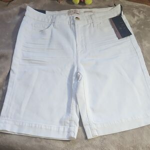 JEN7 Women's White Bermuda Shorts (Size8 )
